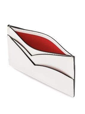 Christian Louboutin Hot Chick Card Case White Patent Leather New